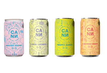 cann drinks on white background